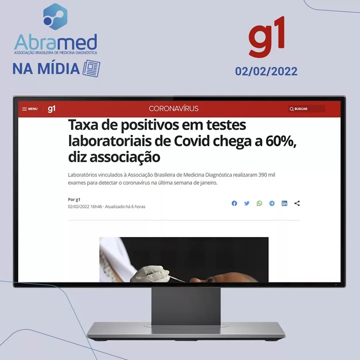 Abramed aponta que taxa de positivos em testes laboratoriais de Covid chega a 60%