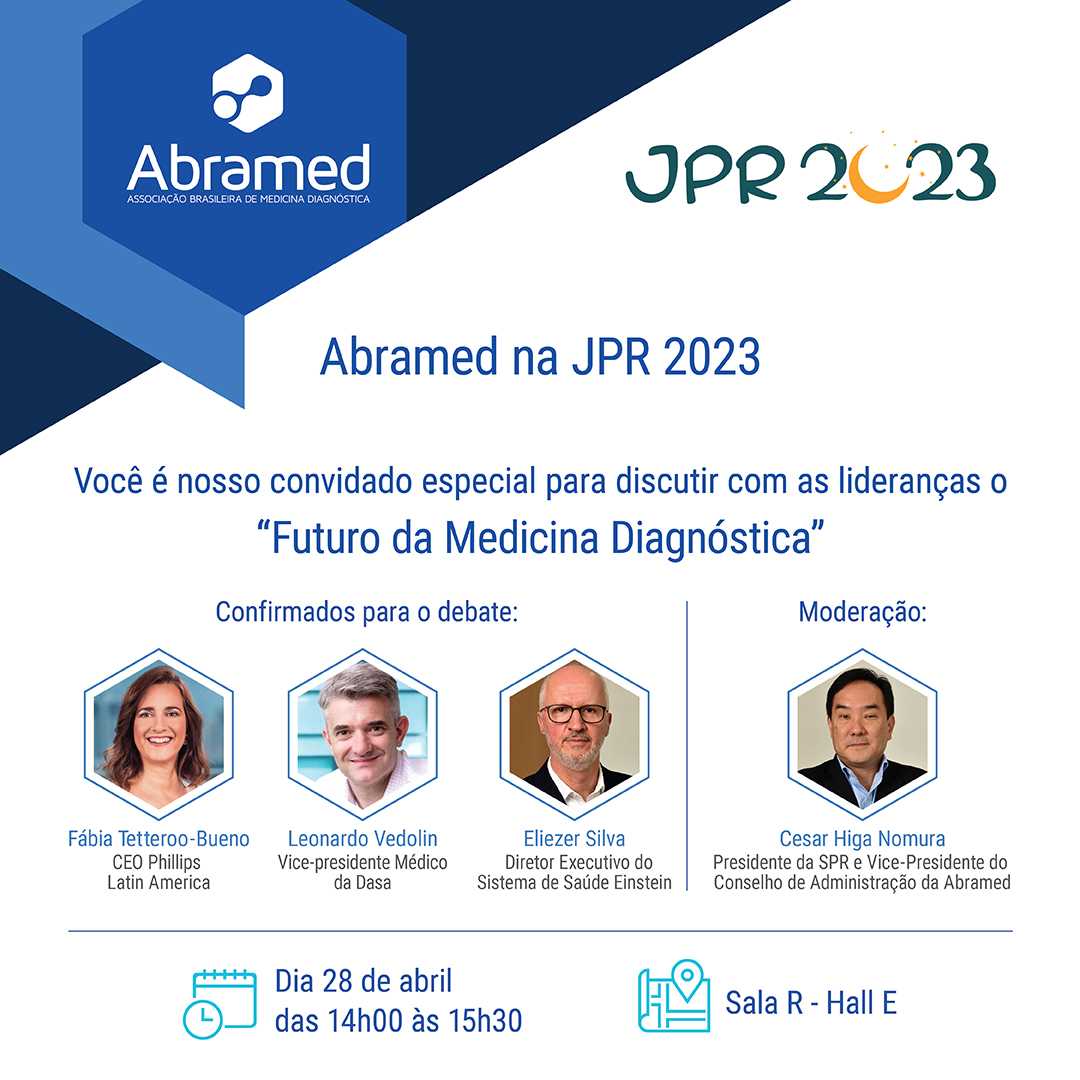 Abramed estará na JPR com estande institucional e painel sobre rumos para medicina diagnóstica