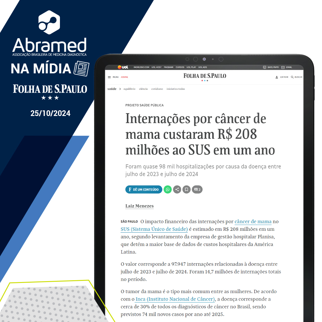 Abramed foi fonte de matéria da Folha de São Paulo sobre câncer de mama