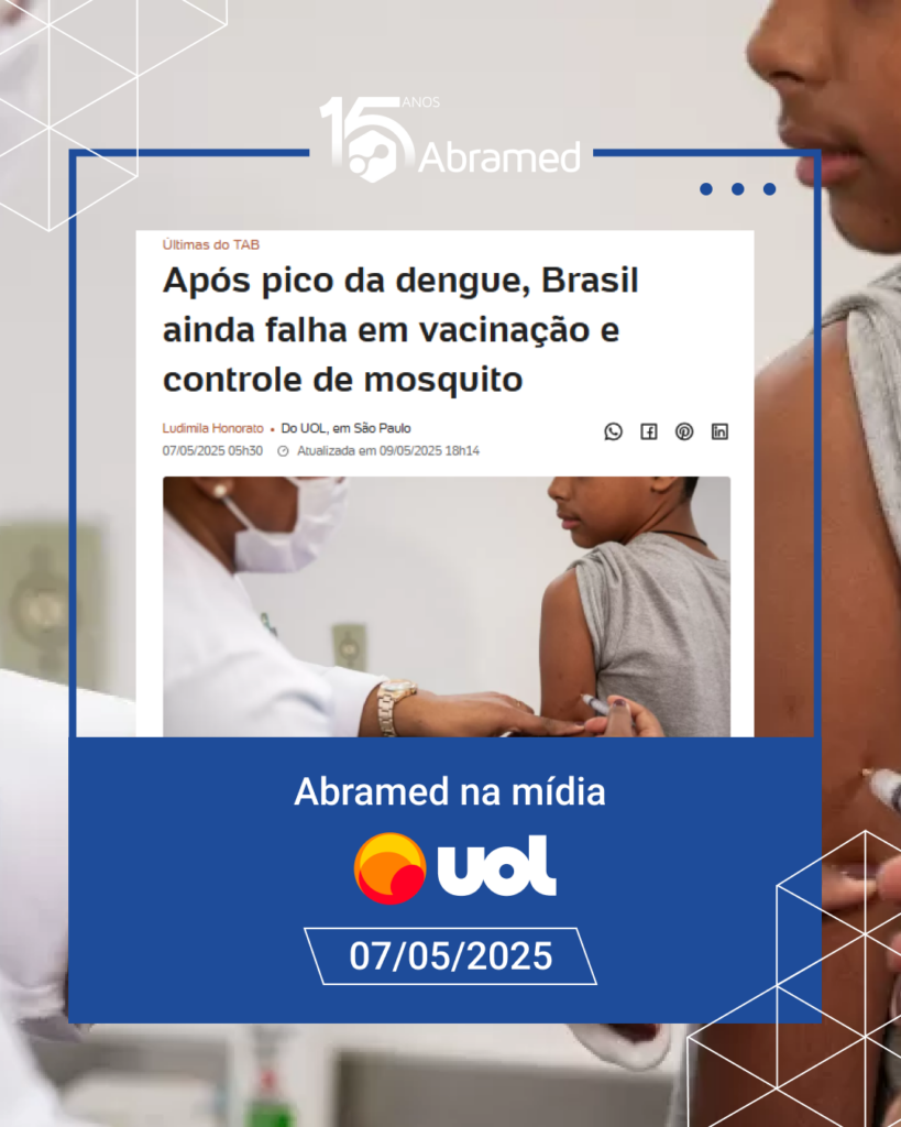 UOL comenta falta de vacinação após dados da Abramed terem mostrado pico de dengue no início do ano