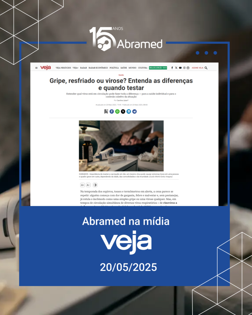 Veja destaca dados da Abramed sobre vírus respiratórios em circulação