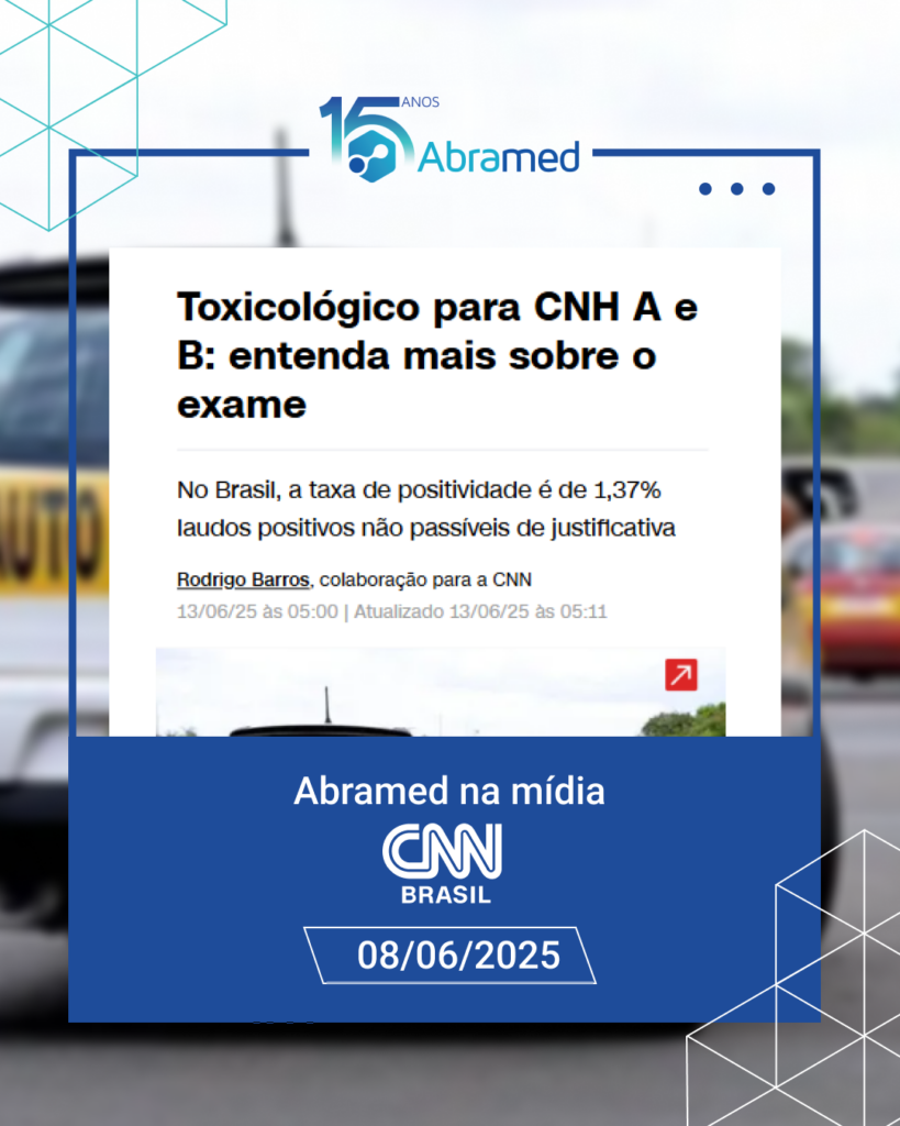 Abramed comenta exame toxicológico para CNH A e B em entrevista à CNN