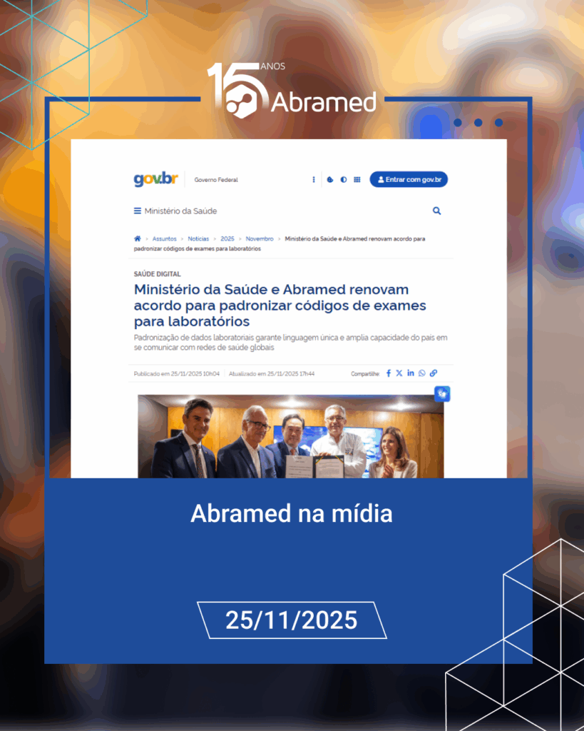 Abramed ganha destaque no Portal Gov ao renovar acordo com o Ministério da Saúde para padronização nacional de exames laboratoriai
