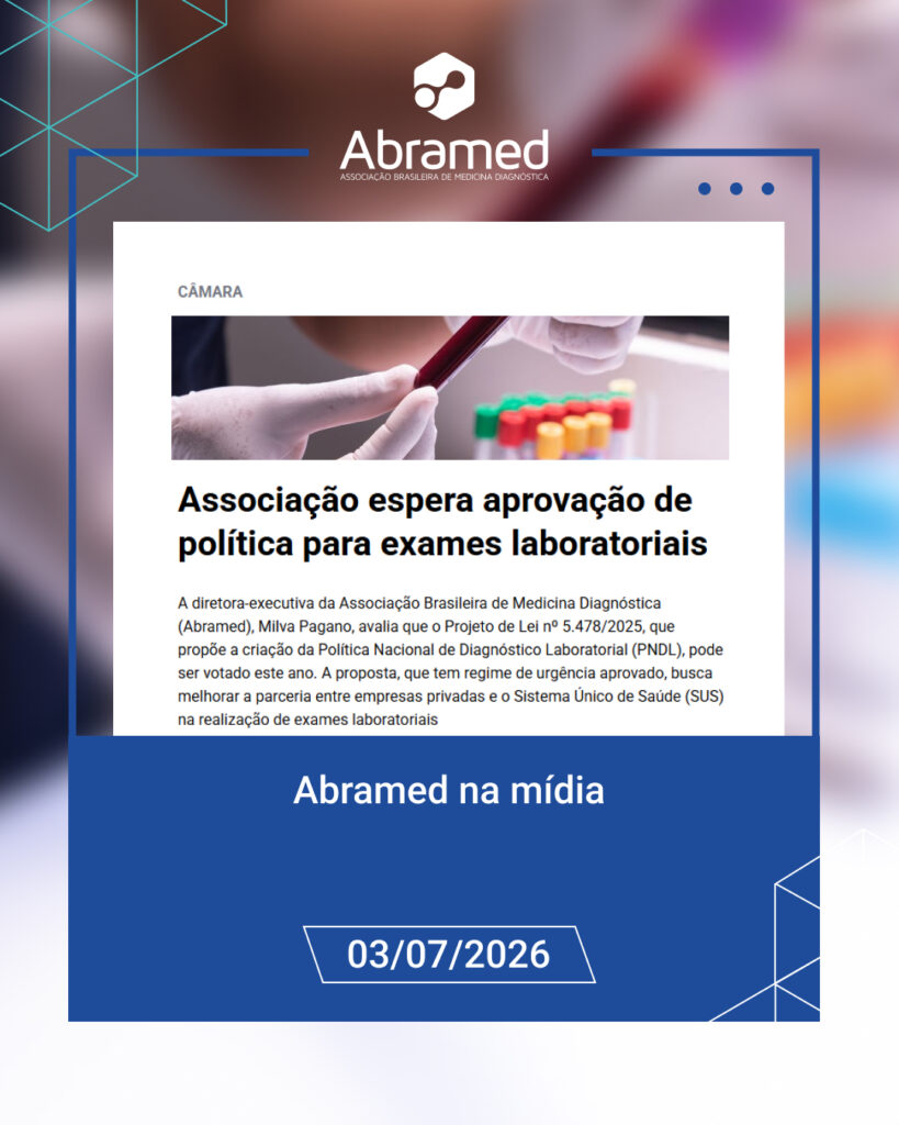 Abramed participa de publicação do JOTA sobre avanço da Política Nacional de Diagnóstico Laboratorial 